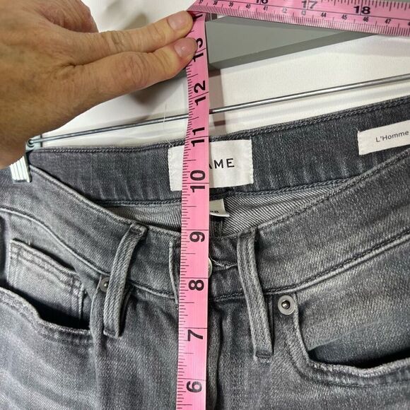 Frame Denim L’ Homme Skinny Jeans Faded Black Gray Denim - Picture 4 of 12